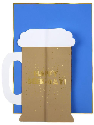 Happy Beerday Honeycomb Card