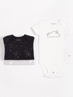 Day & Night Skies Bodysuit Set  – 3 Pack