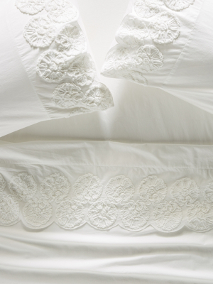 Embellished Floriana Percale Sheet Set