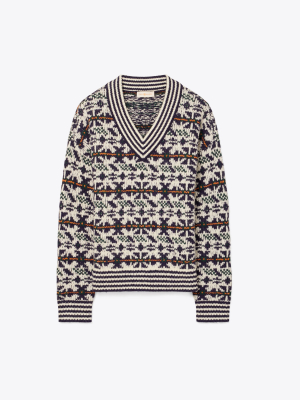 Fair Isle V-neck Pullover