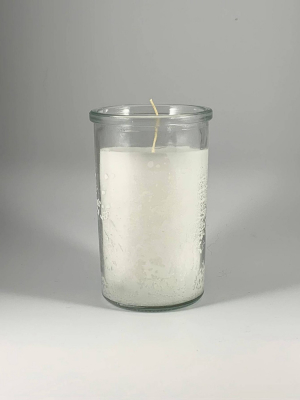 4.56oz Unscented Jar Candle White - Continental Candle