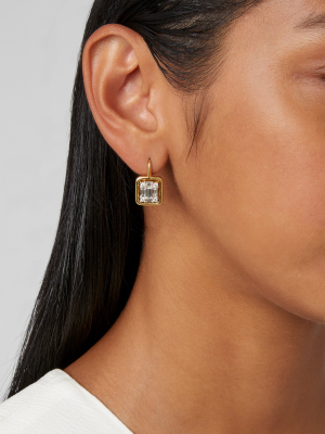 Clarity Gold-framed Drop Earrings