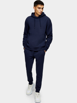 Navy Hoodie And Sweatpants Tracksuit