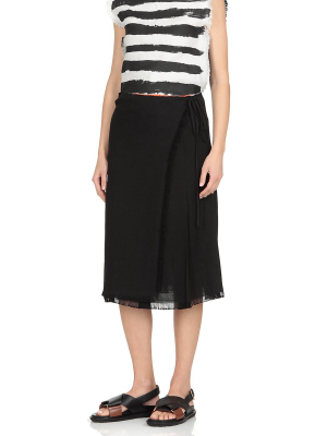 Marni Frayed Midi Skirt