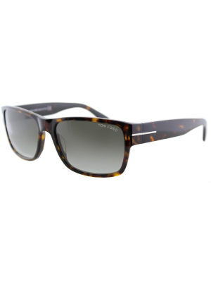 Tom Ford Mason Tf 445 52b Unisex Rectangle Sunglasses Brown 58mm