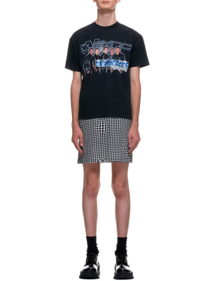 Distorted Gingham Vintage Boyband T-shirt (ep2-na-blk-pop-odyssey)