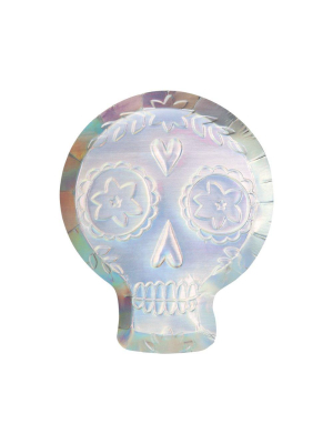 Holographic Sugar Skull Plates