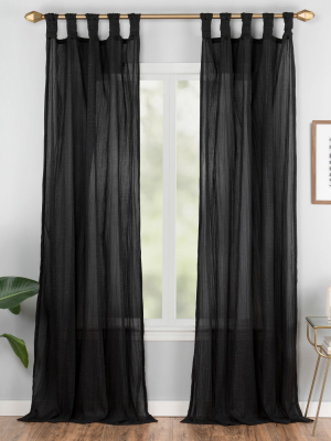 Priya Tab Top Light Filtering Window Curtain Panel - Vue