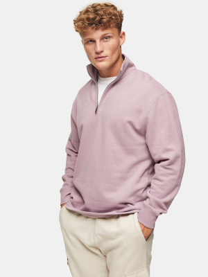 Lilac 1/4 Zip Sweatshirt