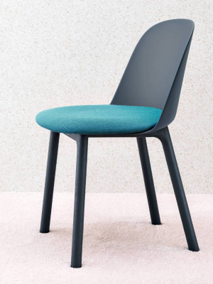 Mariolina Side Chair: Wood Base + Upholstery