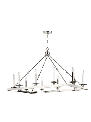 Hudson Valley Lighting Allendale 10-bulb Chandelier - Polished Nickel