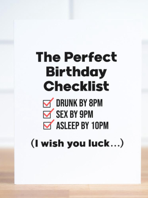 The Perfect Birthday... Birthday Card