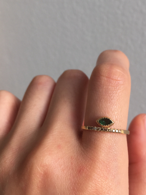 Marquise Emerald Balance Ring