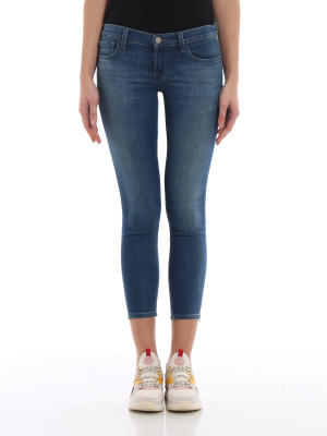 J Brand Low-rise Cropped Skinny Jeans