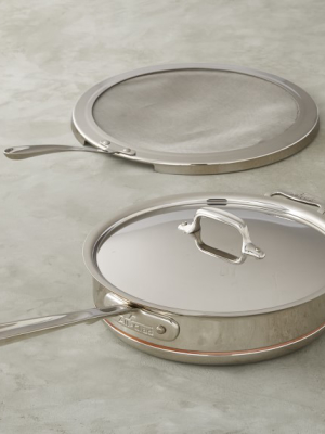 All-clad Copper Core Deep Sauté Pan With Splatter Screen, 4-qt.