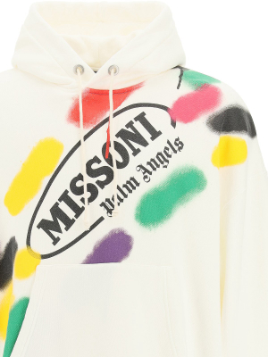 Palm Angels X Missoni Spray Logo Print Hoodie