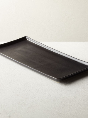 Nita Rectangular Black Serving Platter