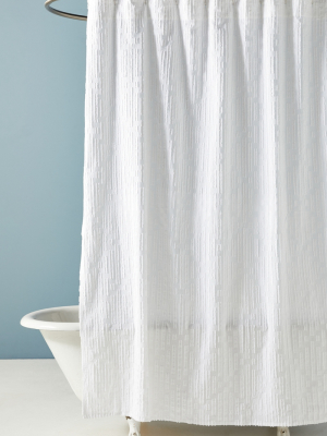 Clipped Jacquard Shower Curtain