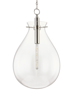 Hudson Valley Lighting Ivy Pendant - Polished Nickel & Clear