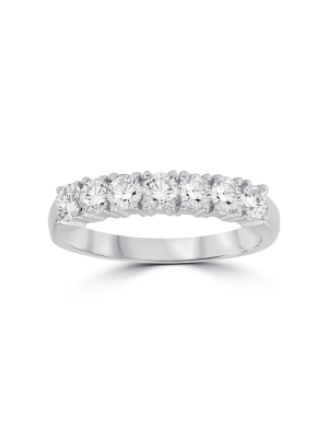 Pompeii3 1ct Diamond Wedding Ring Anniversary 14k White Gold