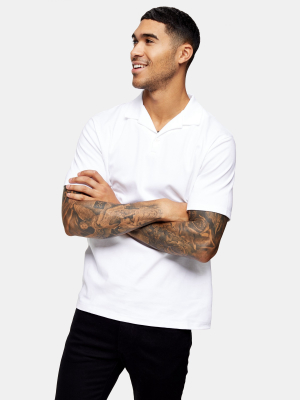 Selected Homme White Florian Short Sleeve Polo