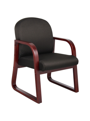 Mahogany Reception Chair Black - Boss Office Products