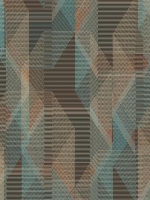 Debonair Geometric Peel & Stick Wallpaper In Brown By Roommates For York Wallcoverings