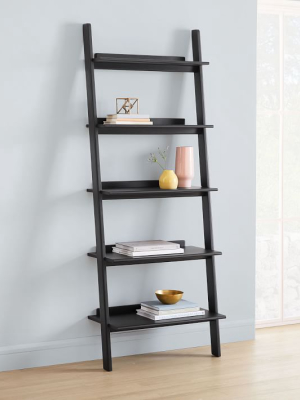 Modern Leaning Wide Bookshelf