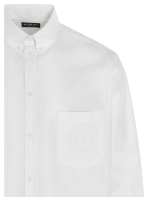 Balenciaga Logo Embroidered Shirt