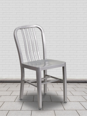 Flash Furniture Commercial Grade Metal Indoor-outdoor Chair