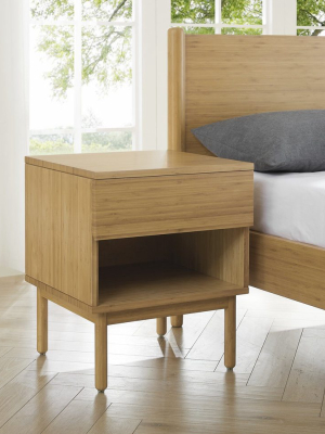 Ria One Drawer Nightstand - Caramelized