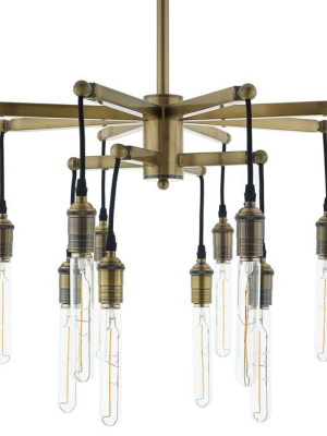 Eli Antique Brass Ceiling Light Pendant Chandelier