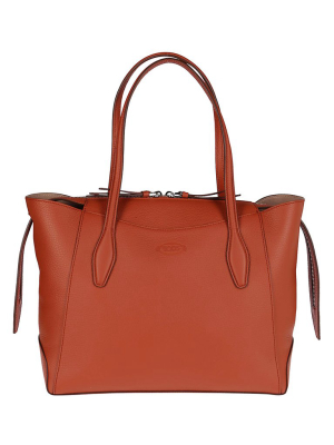 Tod's Logo Embossed Medium Shopping Bag