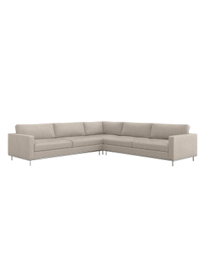 Interlude Home Valencia 3 Piece Sectional - Light Brown