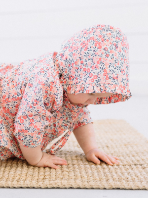 Wiltshire Pink Liberty Ruffle Bonnet: Newborn Only