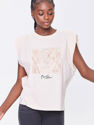 Alphonse Mucha Graphic Muscle Tee