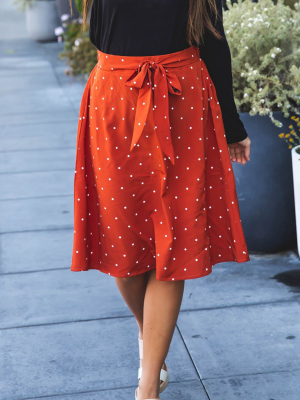 Eden Skirt - Burnt Orange