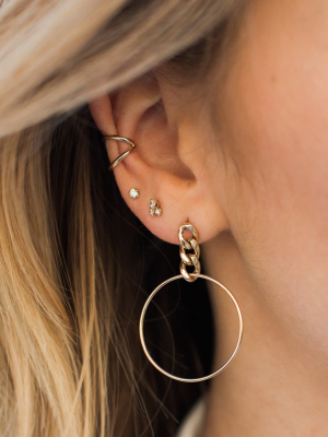 14k X Crossover Ear Cuff