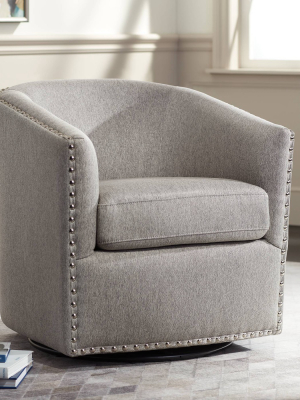 Studio 55d Fullerton Ii Light Gray Swivel Accent Chair