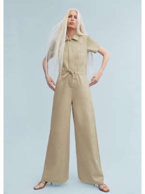 Christina Wide-leg Shirt Jumpsuit