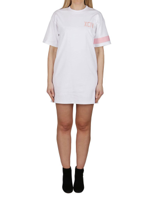 Gcds Logo Embroidered T-shirt Dress