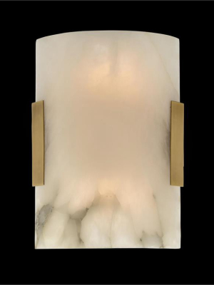 Curved Alabaster Wall Sconce