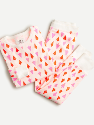 Girls' Long-sleeve Pajama Set In Winter Trees