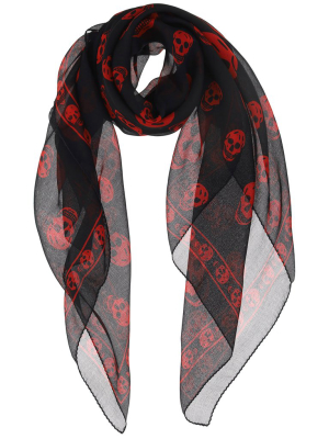 Alexander Mcqueen All-over Skull Print Scarf