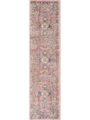 Illusion Light Purple/purple Runner Rug