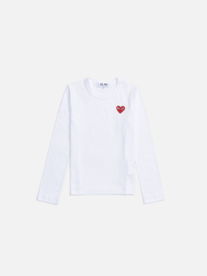 Cdg Pocket Wmns L/s Tee - White