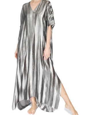 Metallic Stripe Boubou Caftan