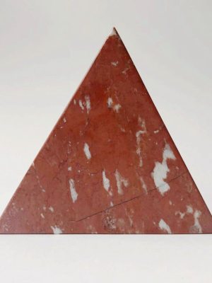 Red Marble Triangle Trivet