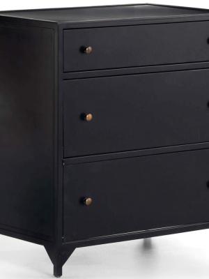 Belmont Storage Nightstand, Large, Black