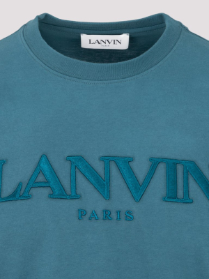 Lanvin Logo Embroidered Crewneck T-shirt